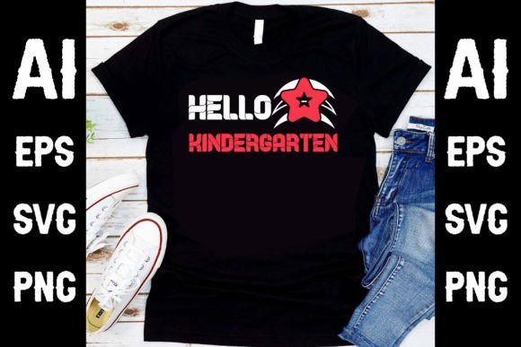 Hello Kindergarten T-Shirt Design Graphics
