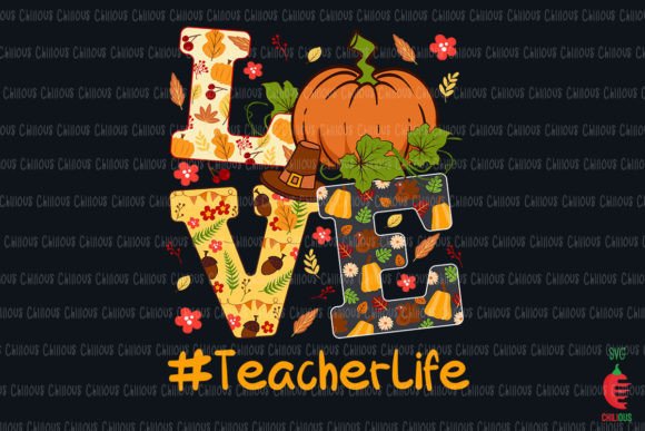 Love Teacher Life Happy Fall Y all Graphics