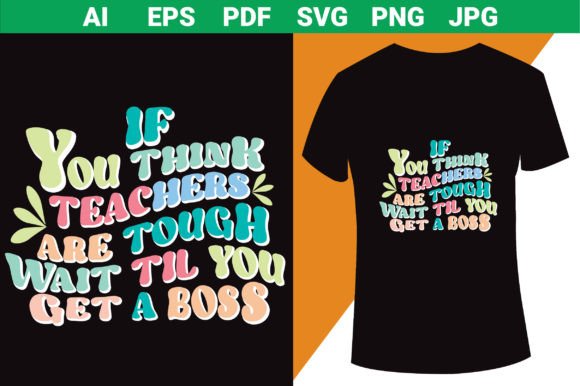 Retro Wavy T-shirt Design Graphics