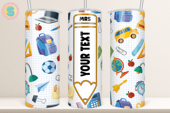 Teacher Tumbler Sublimation Design PNG