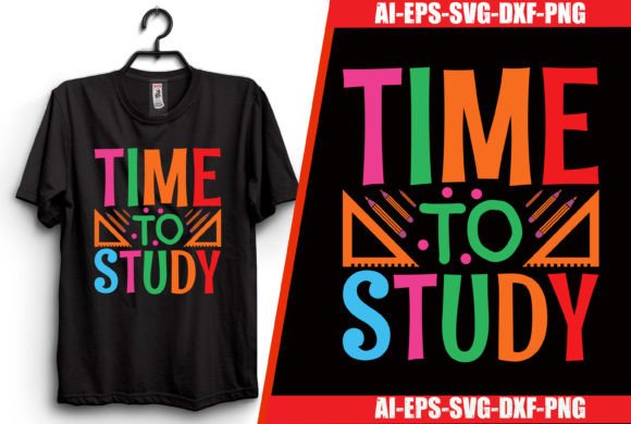Time to Study T-shirt Design Graphics