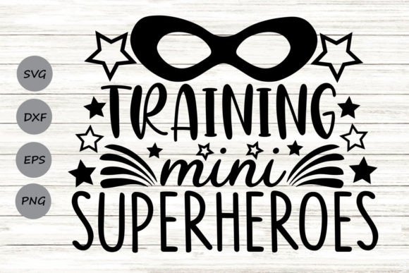 Training Mini Super Heroes Svg for Crafts and Graphics
